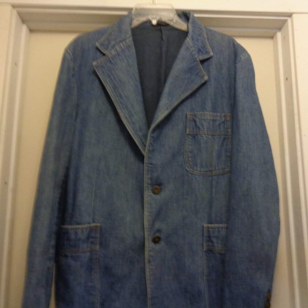 RETRO LP LEVIS PANTANTELA MENS LINED BLUE JEAN JACKET 44 R